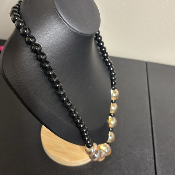 Natural Spinel & Golden Rutile Quartz Round Shape Beads Necklace Vintage - Picture 6 of 10